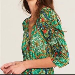 Ba&sh Green Floral Dress sz Med New!